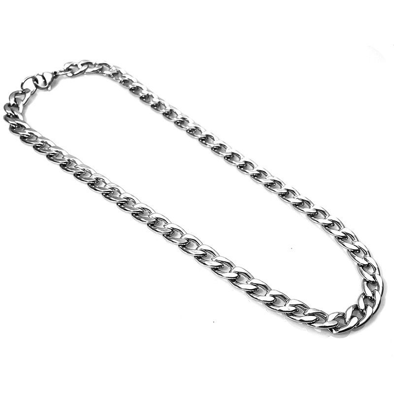1pc Non embroidered steel NK chain men's Cuban 304 titanium steel neck chain women's hiphop DIY jewelry accessories A-1919