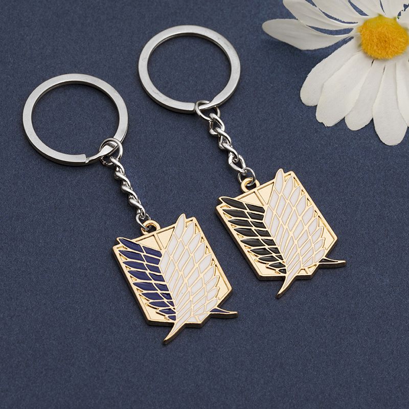 United States Animation Film Television Jewelry Keychain Attack Giant Investigation Corps Freedom Wing Logo Key Chain A-914