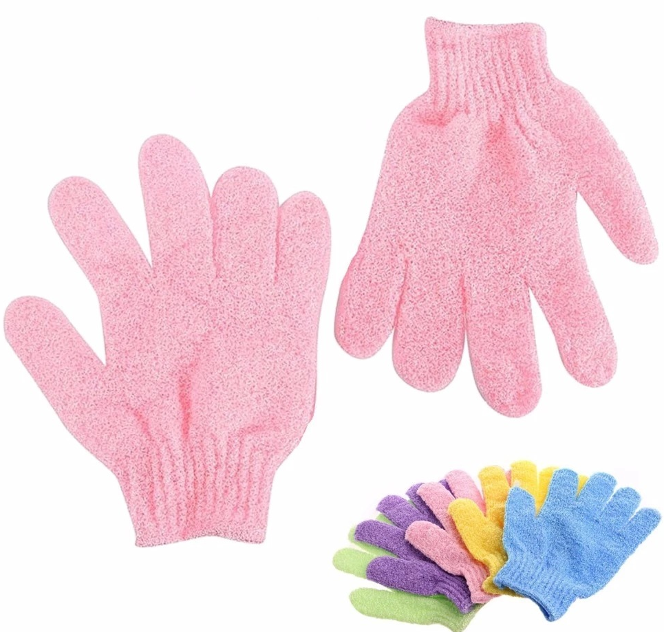 2Pcs Bath Gloves Shower Gel Frosted Gloves Body Massage Sponge Cleansing Skin Moisturizing E-682