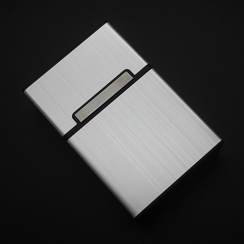 Korean style brushed plastic aluminum cigarette caseE-698