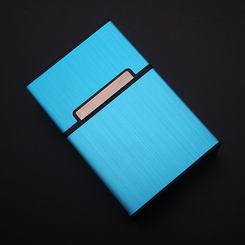 Korean style brushed plastic aluminum cigarette caseE-698