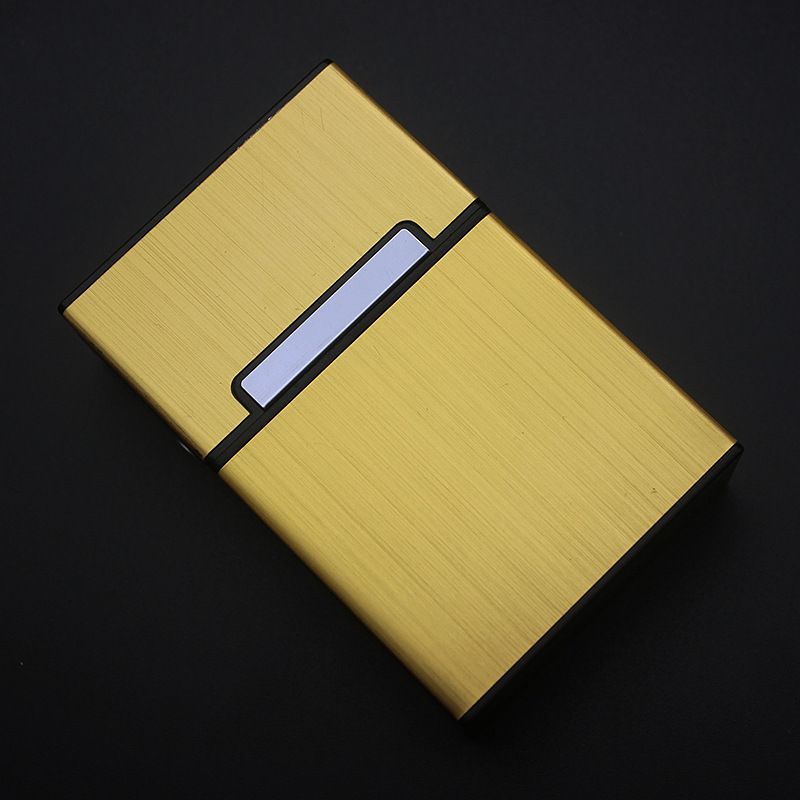 Korean style brushed plastic aluminum cigarette caseE-698