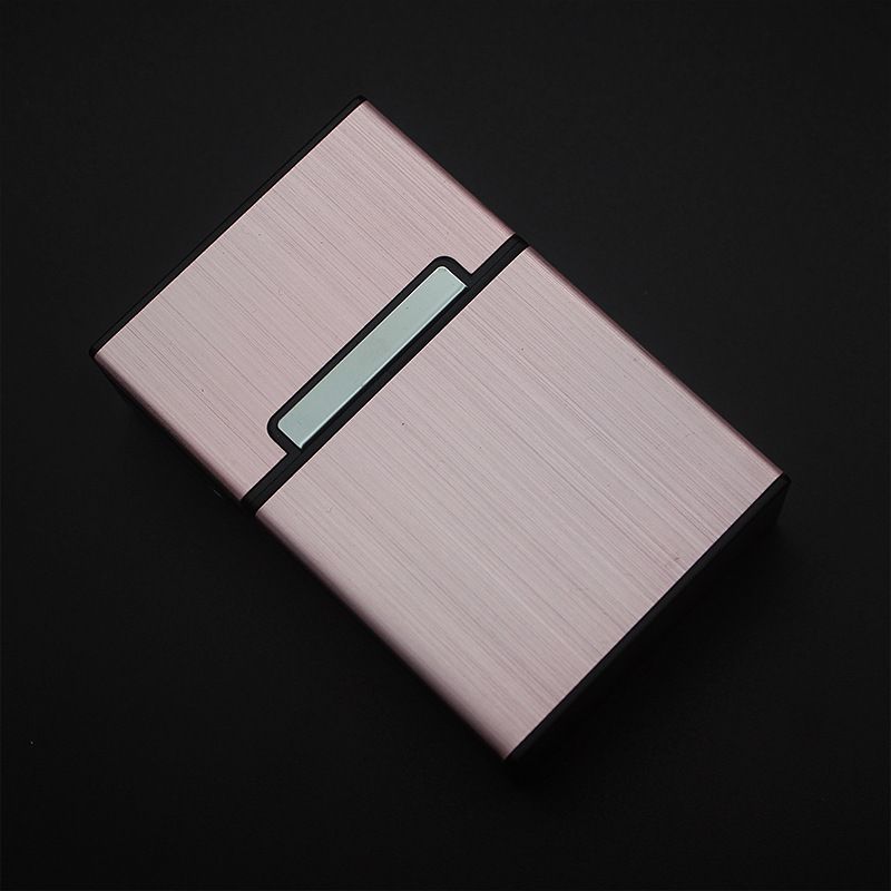 Korean style brushed plastic aluminum cigarette caseE-698