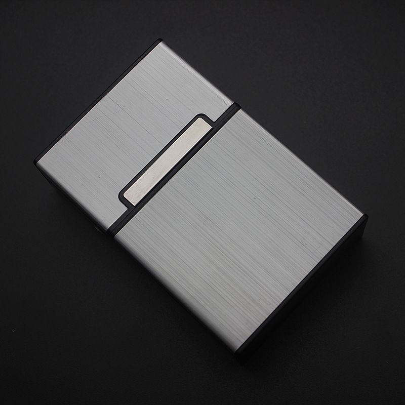 Korean style brushed plastic aluminum cigarette caseE-698