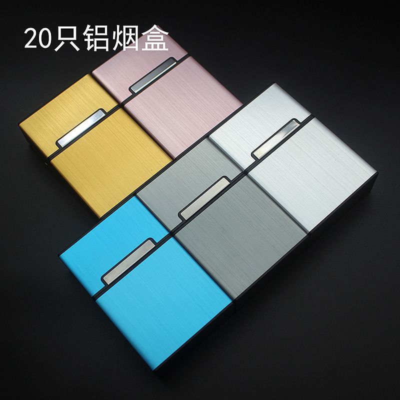 Korean style brushed plastic aluminum cigarette caseE-698