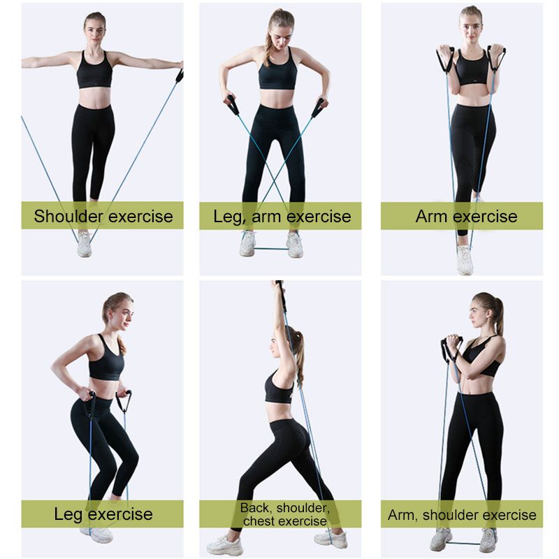 120cm Elastic Resistance Bands Yoga Pull Rope Fitness Workout Sports Bands Yoga Rubber Tensile Pull Rope Expander Gum elastica J-148