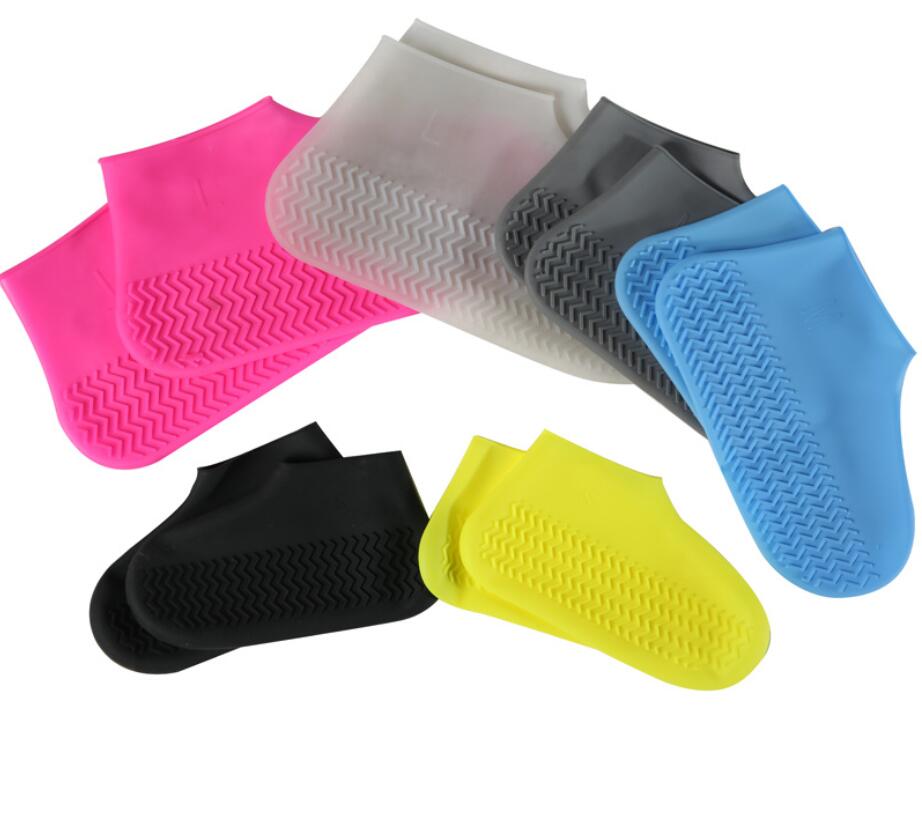 Waterproof Shoe Cover Silicone Material Unisex Shoes Protectors Rain Boots for Indoor Outdoor Rainy Days E-733