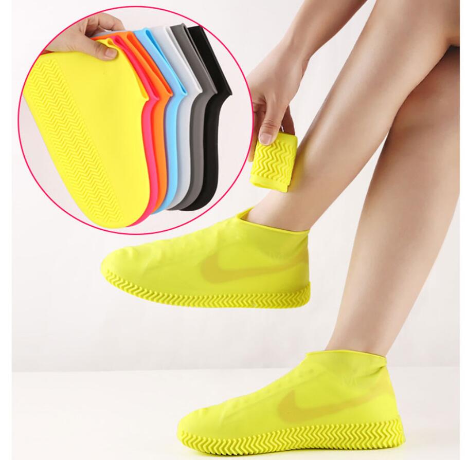 Waterproof Shoe Cover Silicone Material Unisex Shoes Protectors Rain Boots for Indoor Outdoor Rainy Days E-733