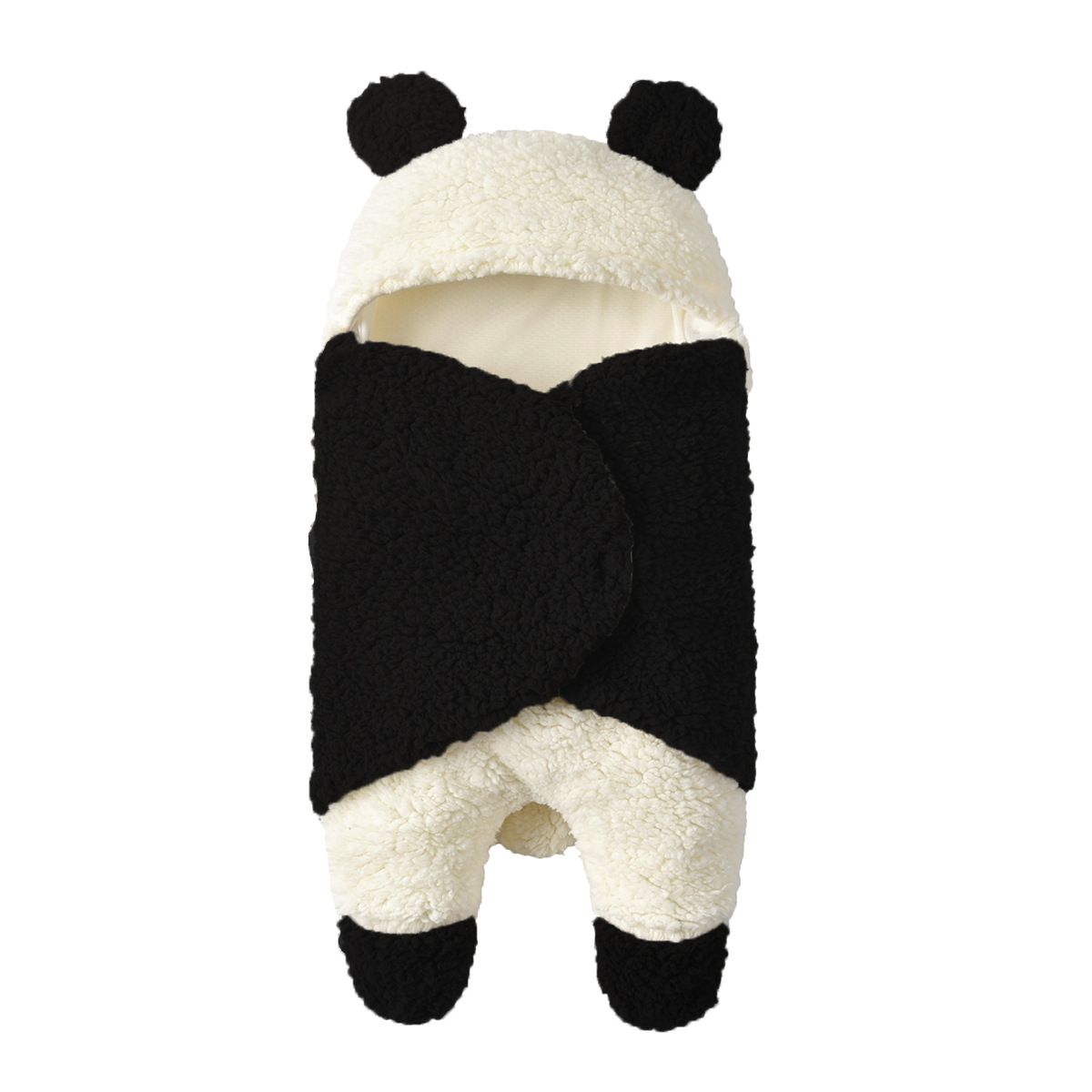 Newborn Baby Blanket Swaddle Wrap Thick Warm Winter Blanket Cute Bear Design Lamb Wool Soft Cotton Newborn Stroller Sleep Sack
