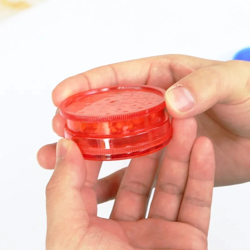 Kitchen Use Round Shape Hard Plastic Herbal Herb Cigar Tobacco Grinder Smoke Spice Crusher Hand Muller B2-167-2