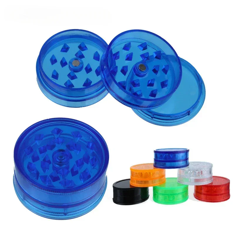 Kitchen Use Round Shape Hard Plastic Herbal Herb Cigar Tobacco Grinder Smoke Spice Crusher Hand Muller B2-167-2