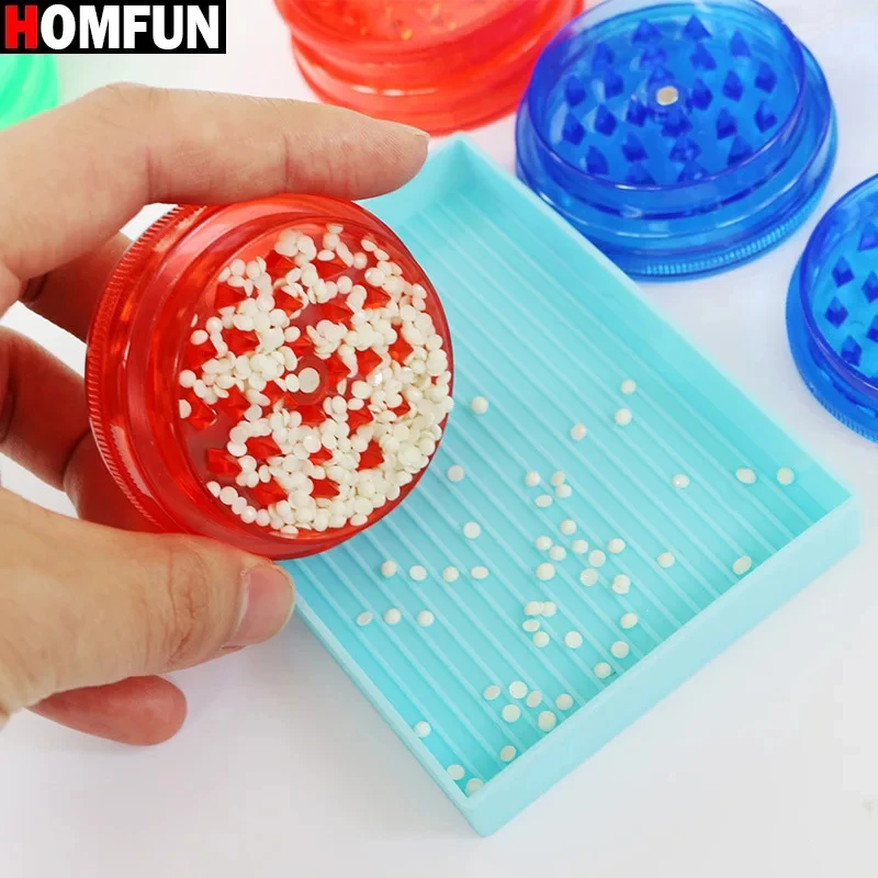 Kitchen Use Round Shape Hard Plastic Herbal Herb Cigar Tobacco Grinder Smoke Spice Crusher Hand Muller B2-167-2