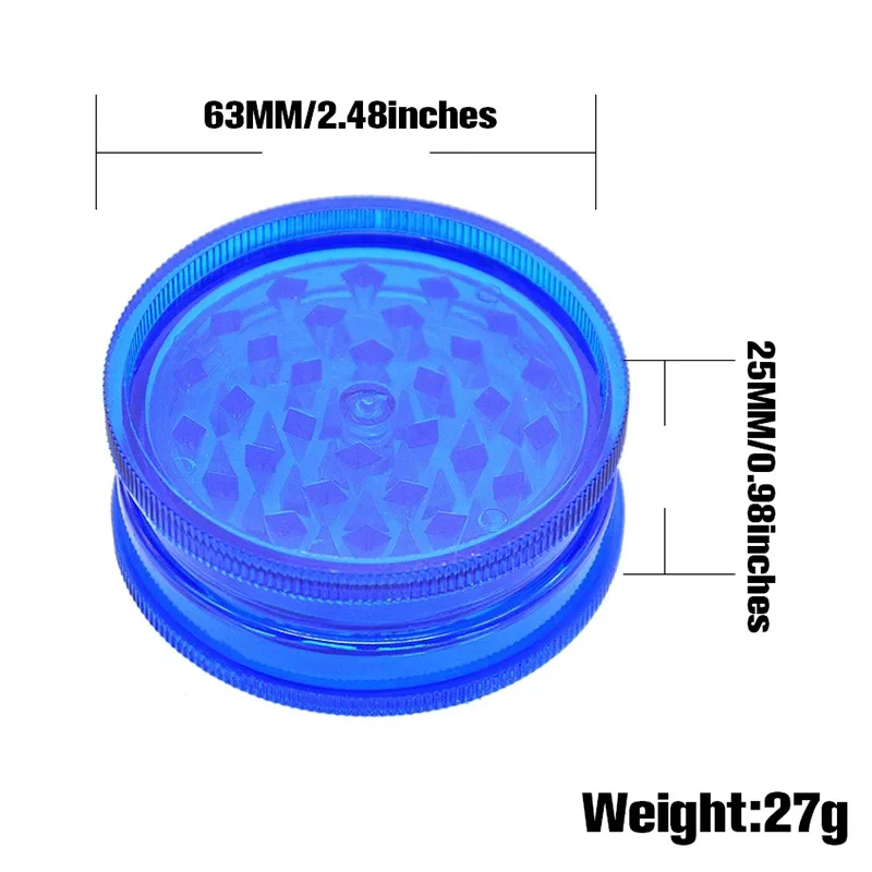 Kitchen Use Round Shape Hard Plastic Herbal Herb Cigar Tobacco Grinder Smoke Spice Crusher Hand Muller B2-167-2