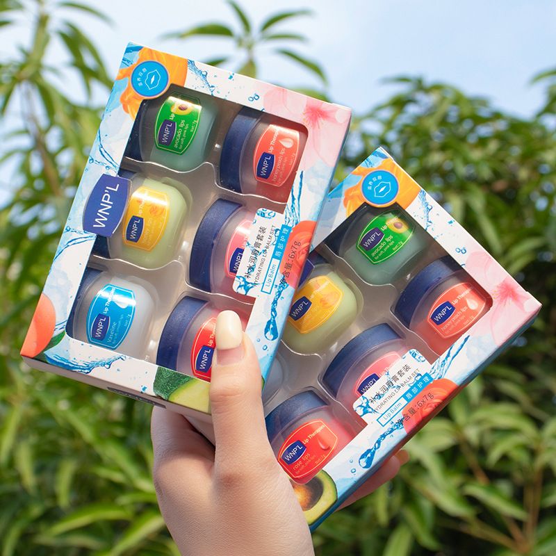 6pcs/set Vaseline lipstick Moisturizing and Moisturizing Lip Mask Repairing Lips for Men and Women Fade Lip Lines Lip Balm Set C-148