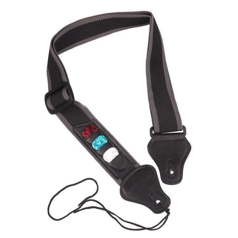 Adjustable Electric Guitar Strap With  Holders Pu Leather Ends Acoustic Guitar Bass Strap Belt Accessories E-965