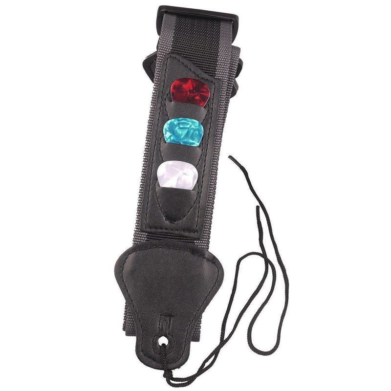 Adjustable Electric Guitar Strap With  Holders Pu Leather Ends Acoustic Guitar Bass Strap Belt Accessories E-965