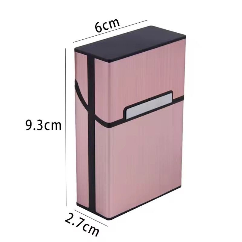 Korean style brushed plastic aluminum cigarette caseE-698