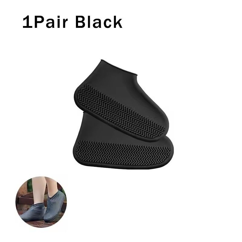 Waterproof Shoe Cover Silicone Material Unisex Shoes Protectors Rain Boots for Indoor Outdoor Rainy Days E-733