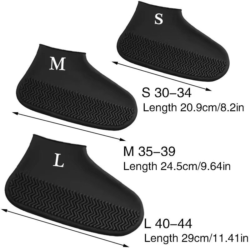 Waterproof Shoe Cover Silicone Material Unisex Shoes Protectors Rain Boots for Indoor Outdoor Rainy Days E-733