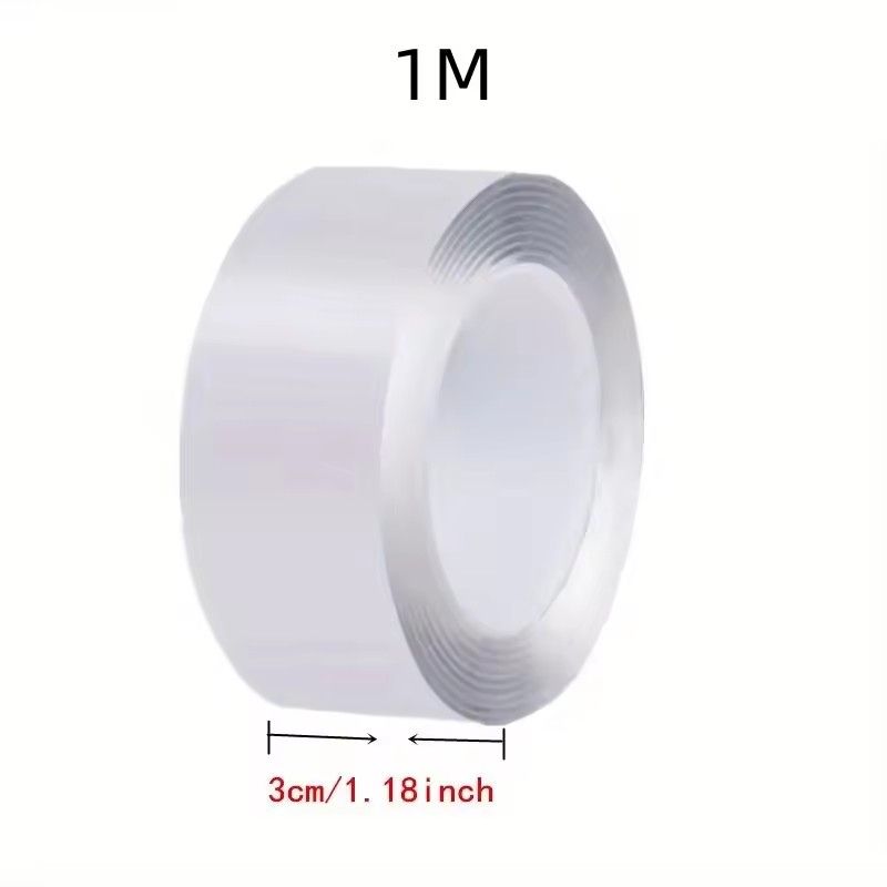 Transparent Magic Nano Tape Washable Reusable Double Sided Tape Adhesive Nano-No Trace Paste Silicone Rubber Glue &