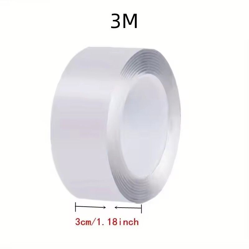 Transparent Magic Nano Tape Washable Reusable Double Sided Tape Adhesive Nano-No Trace Paste Silicone Rubber Glue &