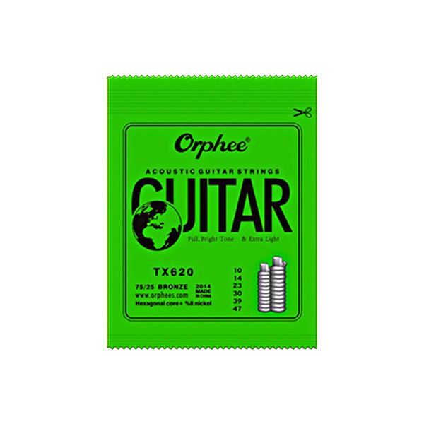Orphee 6pcs/set TX Series Acoustic Guitar Brass Metal String Guitar Parts Accessories E-1251