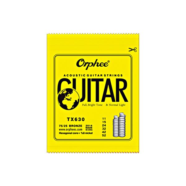Orphee 6pcs/set TX Series Acoustic Guitar Brass Metal String Guitar Parts Accessories E-1251