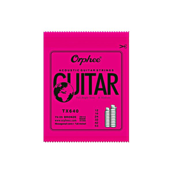 Orphee 6pcs/set TX Series Acoustic Guitar Brass Metal String Guitar Parts Accessories E-1251