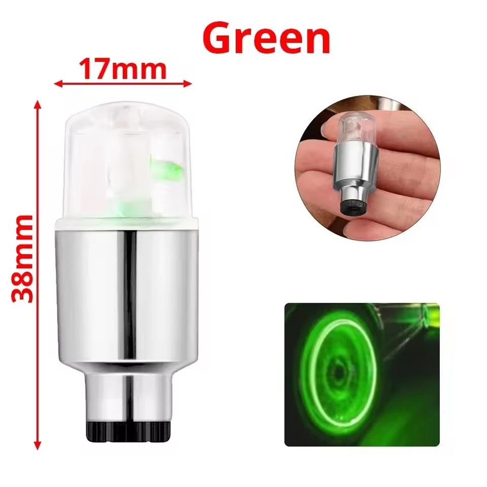 2pcs Car Bikes Motorcycle LED Tire Spoke Interior Valve Cap Light with Motion Sensor Wheel Hub Lamp for Night Driving Decoration  E-589-1