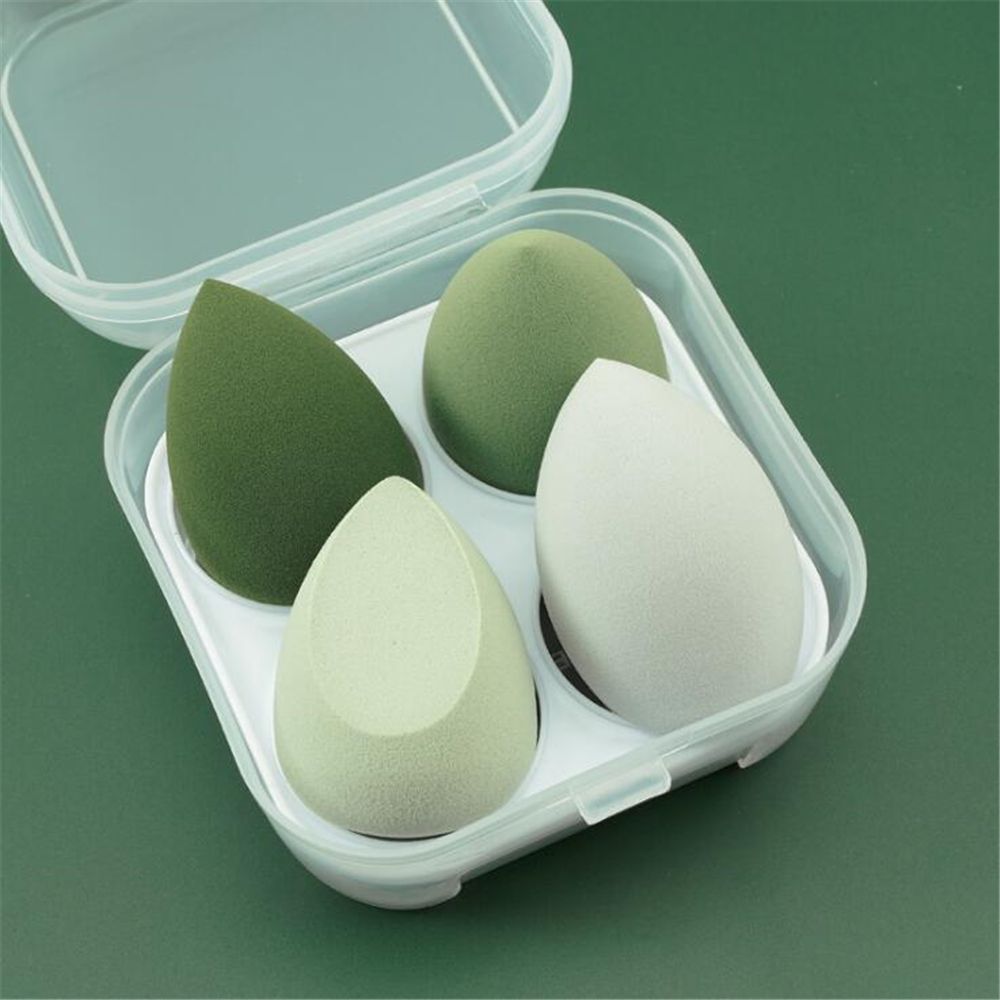 4pcs Beauty Blender Cosmetic Puff Makeup Sponge with Storage Box Foundation Sponge Women Make Up Accessories