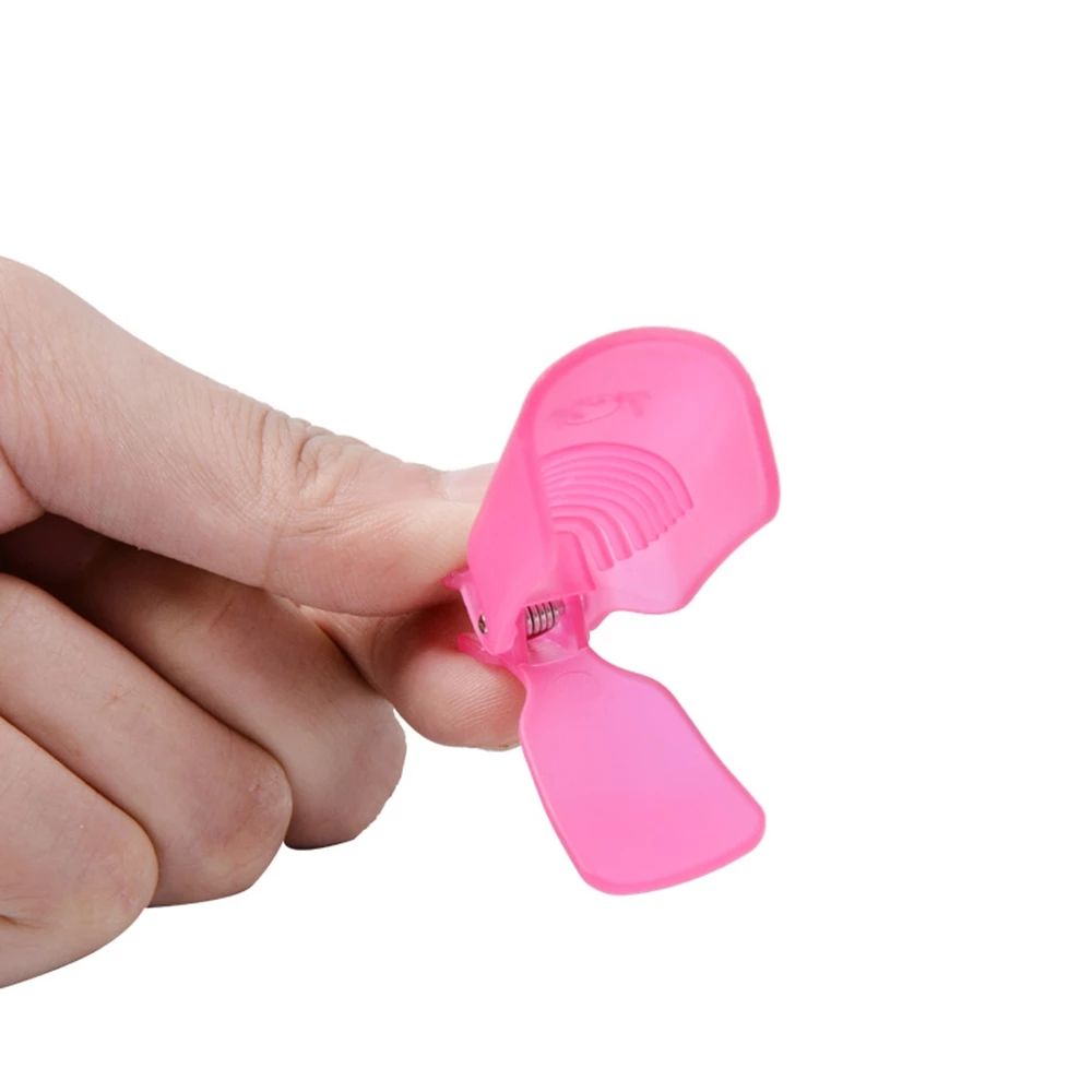 10PCS Plastic Nail Art Soak Off Cap Clip UV Gel Polish Remover Wrap Tool Nail Art Tips for Fingers Nail Polish Remover Nail Tool E-1096