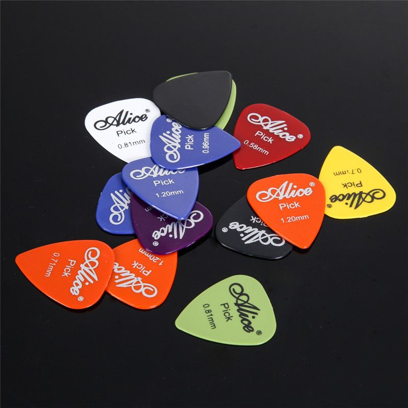 50Pcs/Set Electric Guitar Pick Acoustic Music Picks Plectrum 0.58/0.71/0.81/0.96/1.20/1.50mm Thickness Guitar Accessories GYH E-554