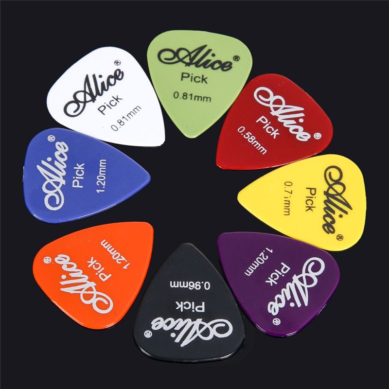 50Pcs/Set Electric Guitar Pick Acoustic Music Picks Plectrum 0.58/0.71/0.81/0.96/1.20/1.50mm Thickness Guitar Accessories GYH E-554