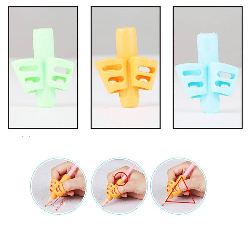3Pcs/Set Non-toxic Children Pencil Holder Pen Writing Aid Grip Posture Correction Tools Office School