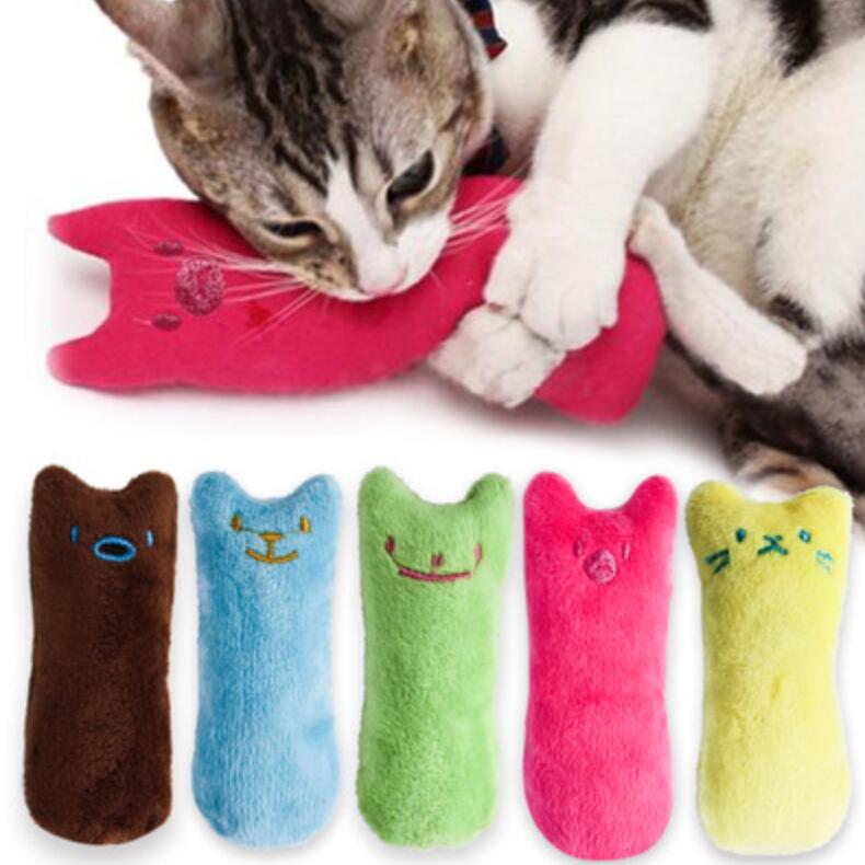 Teeth Grinding Catnip Toys Funny Interactive Plush Cat Toy Pet Kitten Chewing Vocal Toy Claws Cat Mint For Cats Hot  C-188