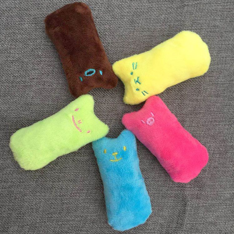 Teeth Grinding Catnip Toys Funny Interactive Plush Cat Toy Pet Kitten Chewing Vocal Toy Claws Cat Mint For Cats Hot  C-188