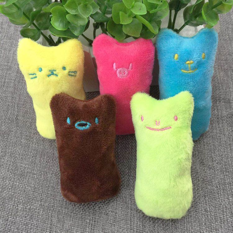 Teeth Grinding Catnip Toys Funny Interactive Plush Cat Toy Pet Kitten Chewing Vocal Toy Claws Cat Mint For Cats Hot  C-188