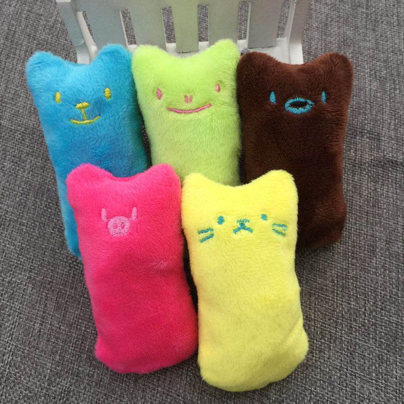 Teeth Grinding Catnip Toys Funny Interactive Plush Cat Toy Pet Kitten Chewing Vocal Toy Claws Cat Mint For Cats Hot  C-188