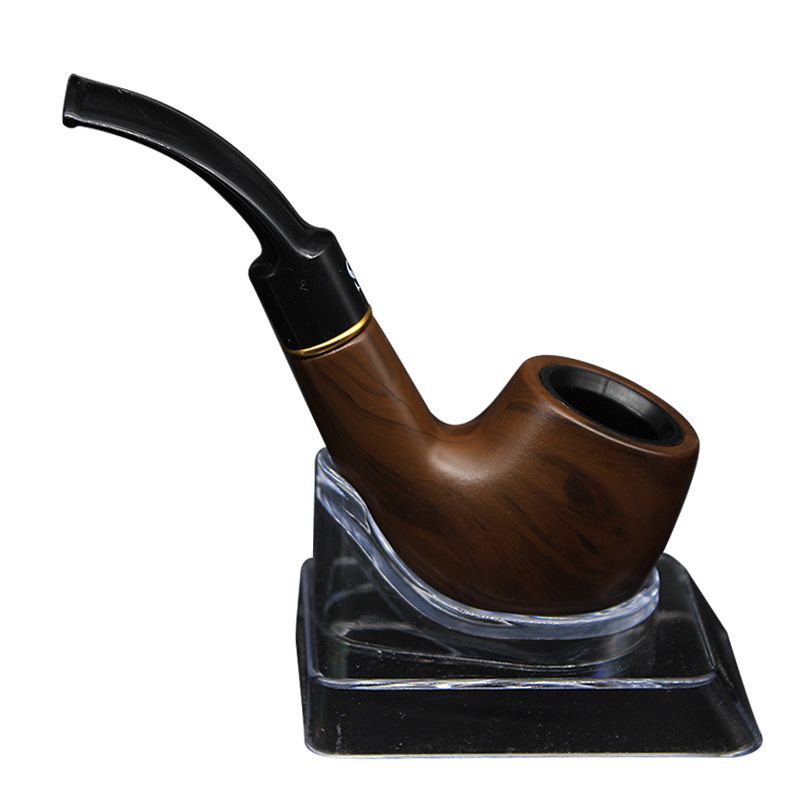 Small and medium bakelite pipe Exquisite gift tobacco pipe Classic wood grain resin pipe E-1182
