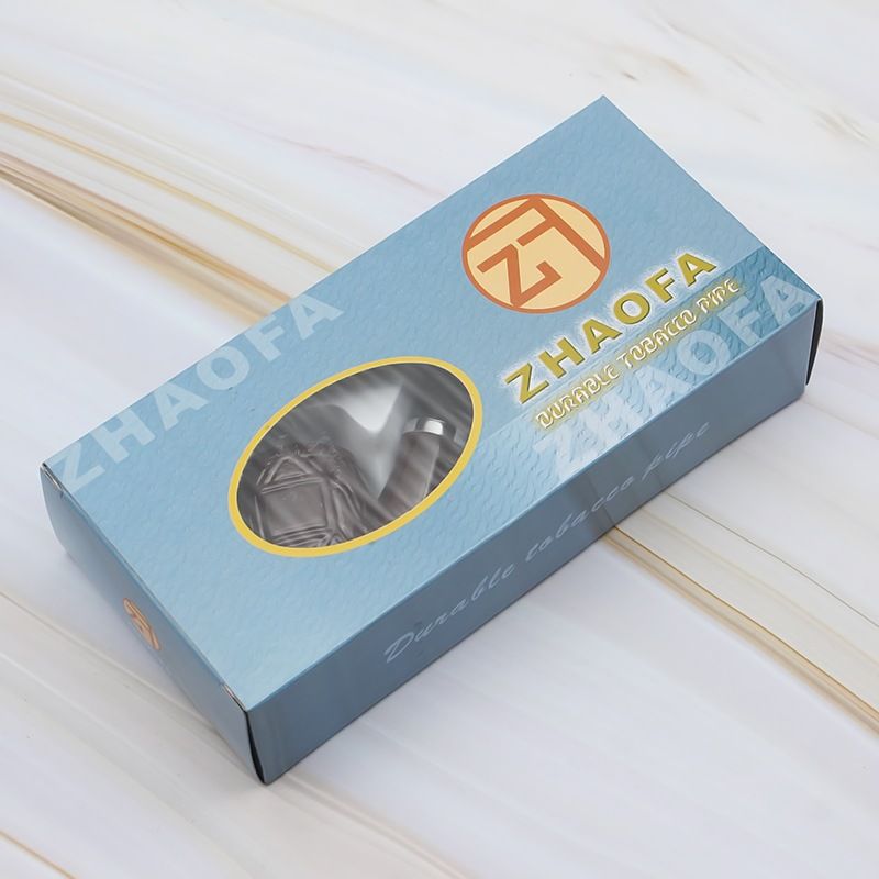 Resin Flat-bottomed Tobacco Pipe For Export Gift-style Iron Pot Cigarette Bucket Lighter Smoking Set E-825