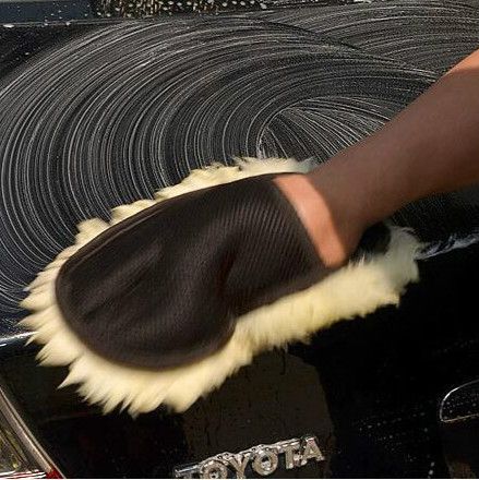 Fleece Car Cleaning Gloves Car Washing Gloves Household One-sided Cleaning Car Beauty Waxing Tools E-981