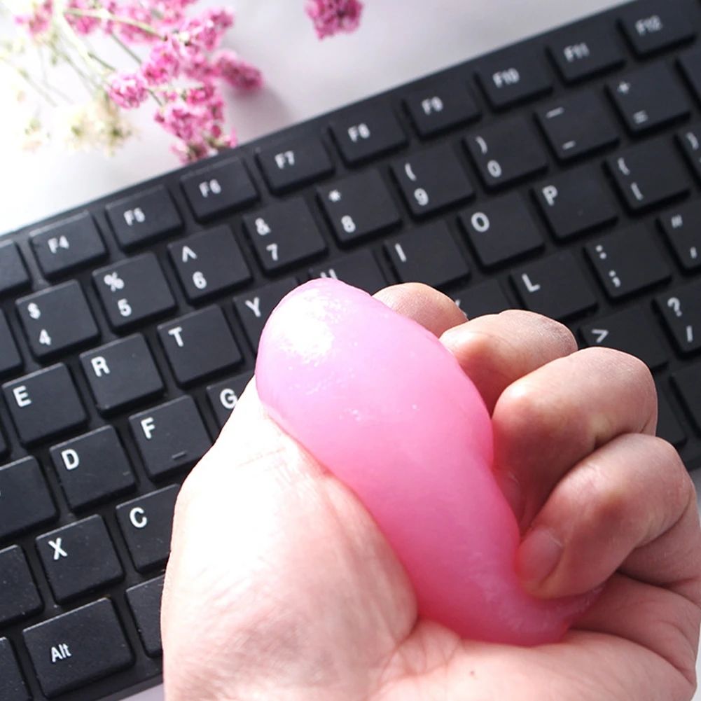 Car Clean Pad Glue Gum Gel Interior Dust Dirt Dashboard Air Outlet Vent Keyboard Clearning Tool Powder Cleaner Dust Remover C-210