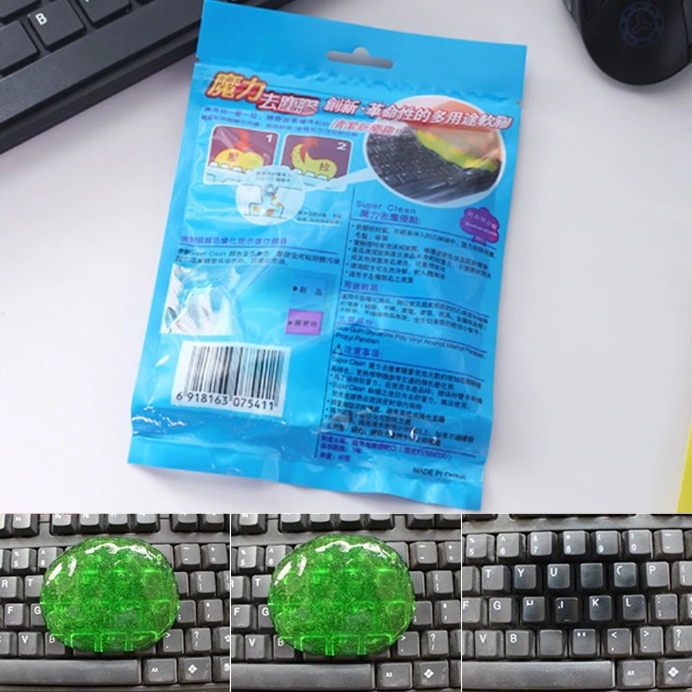 Car Clean Pad Glue Gum Gel Interior Dust Dirt Dashboard Air Outlet Vent Keyboard Clearning Tool Powder Cleaner Dust Remover C-210