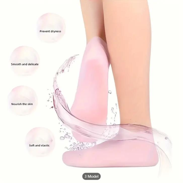 Silicone Socks For Women, Moisturizing Foot Socks, Soft Gel Socks, Women Spa Pedicure Socks For Dry Feet, Cracked Heel And Softe FZ-353-1