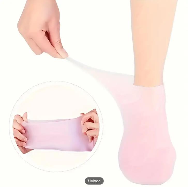 Silicone Socks For Women, Moisturizing Foot Socks, Soft Gel Socks, Women Spa Pedicure Socks For Dry Feet, Cracked Heel And Softe FZ-353-1