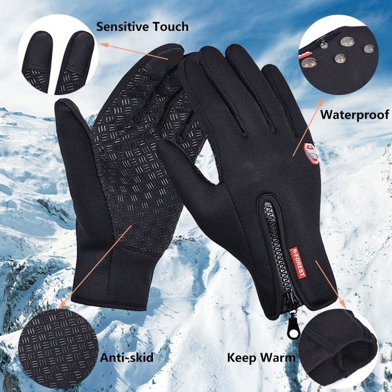 Touch Screen Motorcycle Gloves for Winter Moto Gloves Outdoor Sport Gloves Warm Women Man Anti-slip Waterproof Guantes Moto C-515