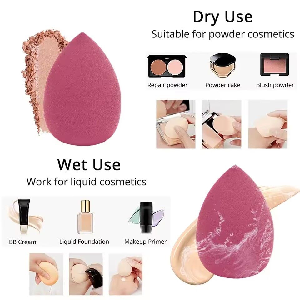 4pcs Beauty Blender Cosmetic Puff Makeup Sponge with Storage Box Foundation Sponge Women Make Up Accessories