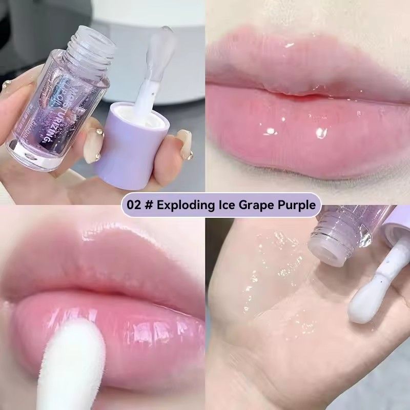 Water Light Lip Gloss Transparent Dudu Jelly Lipstick Long Lasting Nourishing Hydrating Plumping Fruit Lip Oil Korean Lip Care B2-999