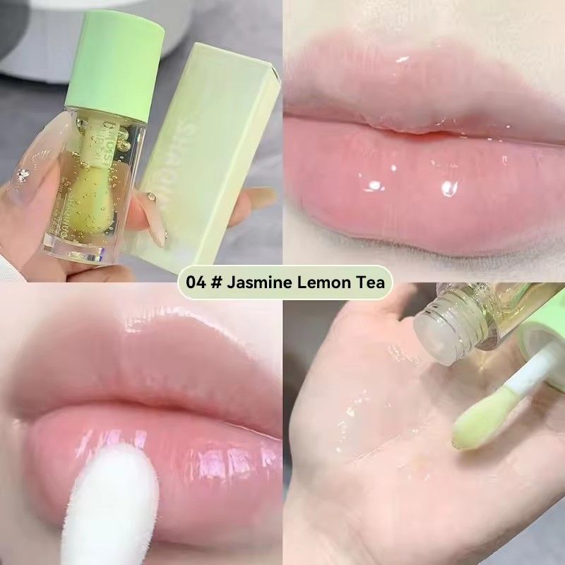 Water Light Lip Gloss Transparent Dudu Jelly Lipstick Long Lasting Nourishing Hydrating Plumping Fruit Lip Oil Korean Lip Care B2-999