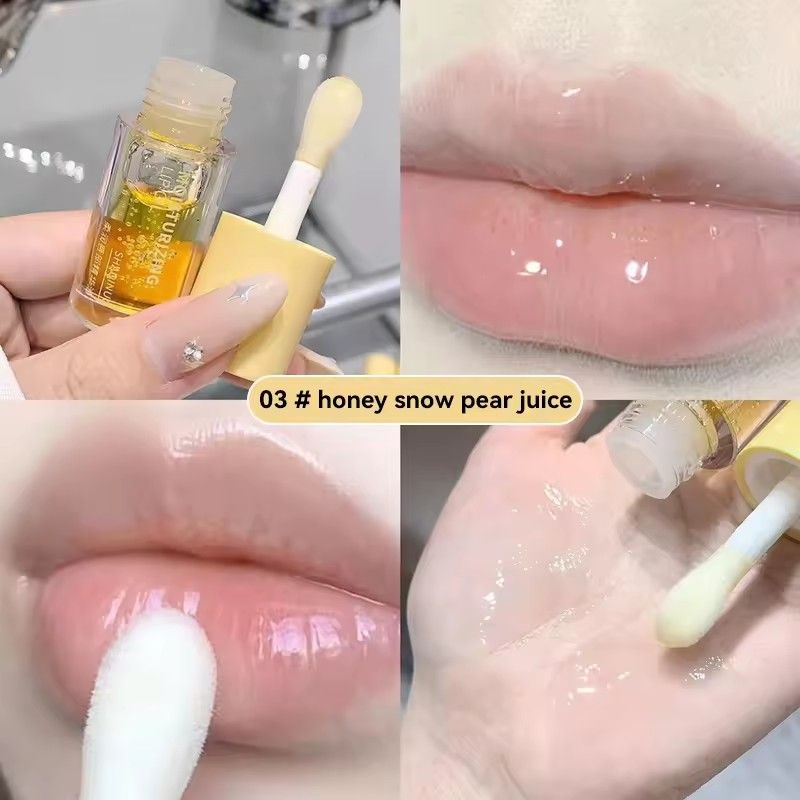 Water Light Lip Gloss Transparent Dudu Jelly Lipstick Long Lasting Nourishing Hydrating Plumping Fruit Lip Oil Korean Lip Care B2-999